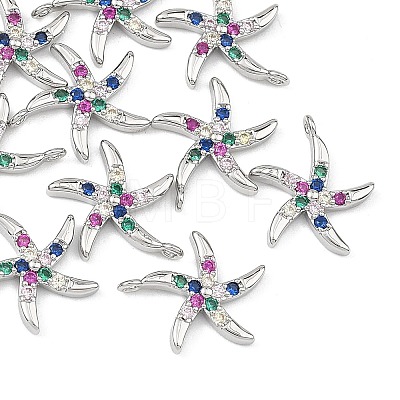 SHEGRACE Brass Colorful Cubic Zirconia Charms XGRQ3P471-599P-1