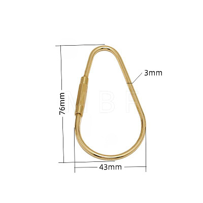 Brass Screw Carabiner Lock Charms LS-KK-ZX025-66C-1