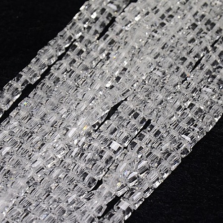 Glass Beads Strands EGLA-J028-3x3mm-01-1