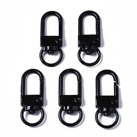 Spray Painted Eco-Friendly Alloy Swivel Snap Hooks Clasps PALLOY-T080-02A-NR-1