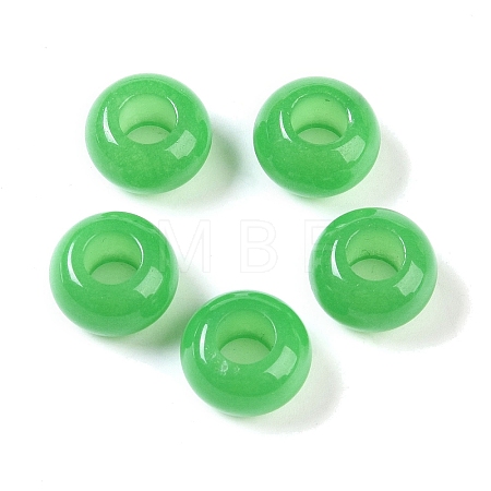 Natural White Jade European Beads X-G-G740-14x8mm-35-1