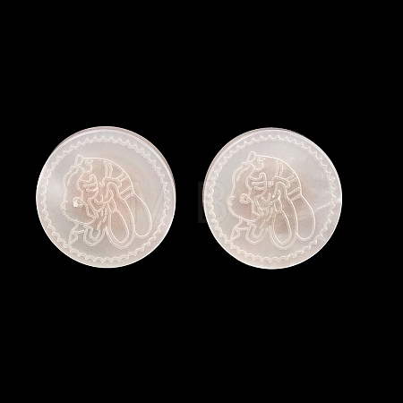 1-Hole Resin Alloy Shank Buttons FIND-B065-03G-09-1