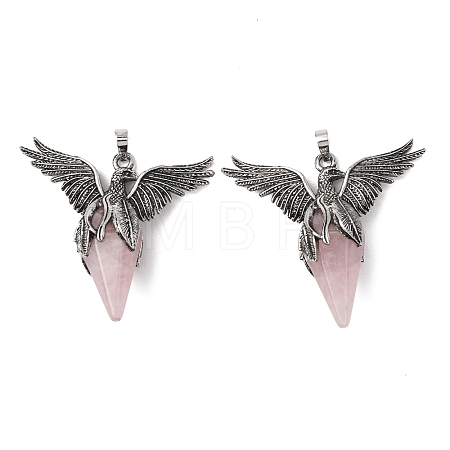 Natural Rose Quartz Pendants GG-C001-02J-1