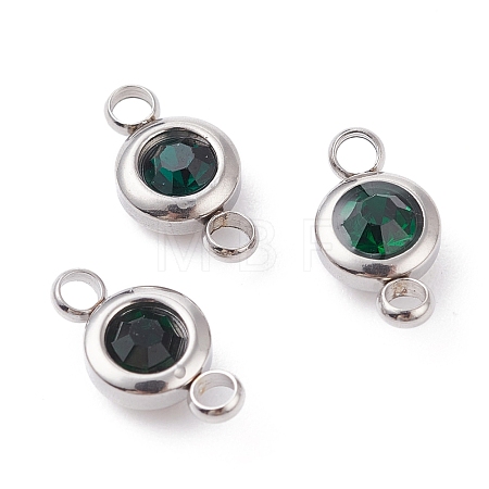 304 Stainless Steel Rhinestone Links Connectors STAS-P237-17P-05-1