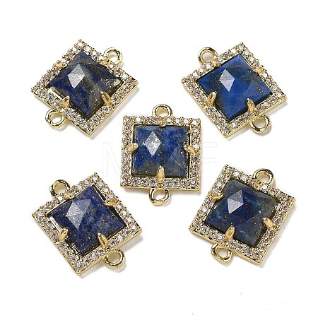 Natural Lapis Lazuli Faceted Square Links G-I375-03G-02-1