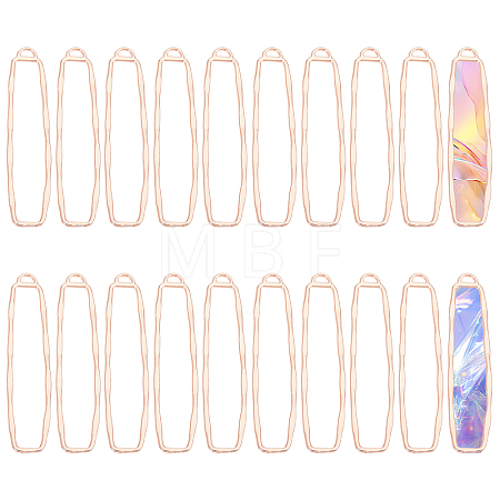 20Pcs Alloy Open Back Bezel Big Pendants FIND-CA0008-87RG-1