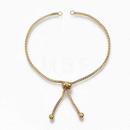 Adjustable 304 Stainless Steel Slider Bracelets Making STAS-T050-031G-1