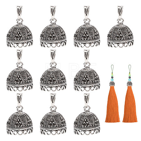 10Pcs Alloy Pendant Bails FIND-CA0011-52A-1