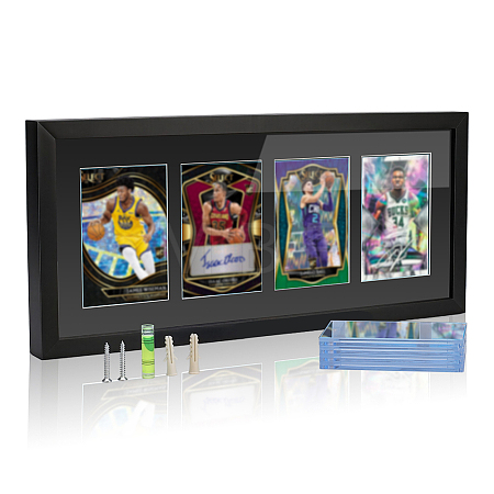 Wood Wall-Mounted Trading Card Display Cases AJEW-WH0912-19-1