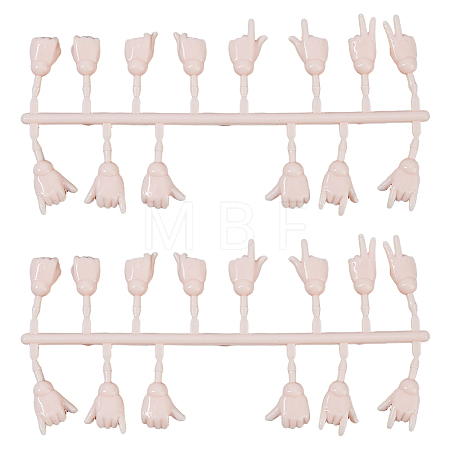 2 Sets Plastic Palm Model DIY-DC0004-35A-1