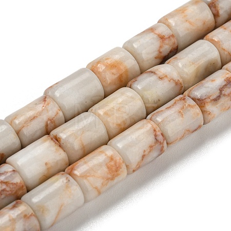 Natural Red Line Jasper Beads Strands G-Q1008-A12-1