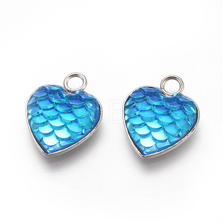 304 Stainless Steel Pendants STAS-F184-B06-1
