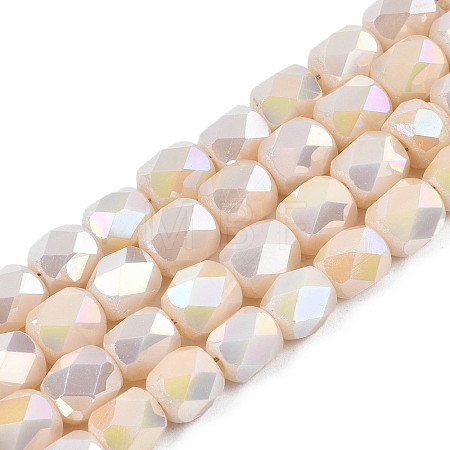 Electroplate Glass Beads Strands X-EGLA-N002-13-A11-1