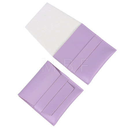Square PU Leather Jewelry Flip Pouches PAAG-PW0007-11G-1