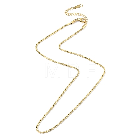 Ion Plating(IP) 304 Stainless Steel Rope Chain Necklace for Men Women X-NJEW-M200-04G-1