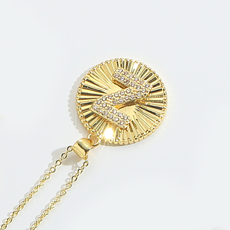 Brass Micro Pave Cubic Zirconia Necklaces FS-WG1D774-26-1