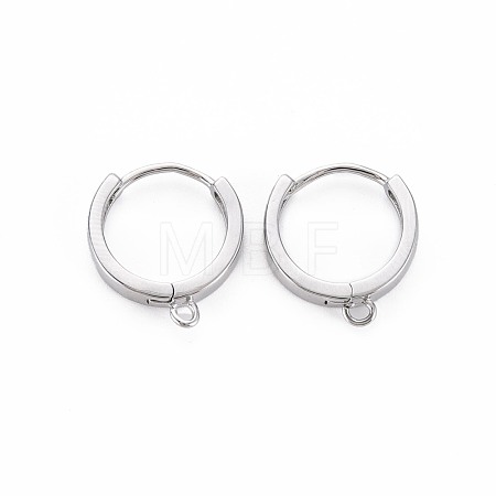 Brass Huggie Hoop Earring Findings KK-S364-158-1