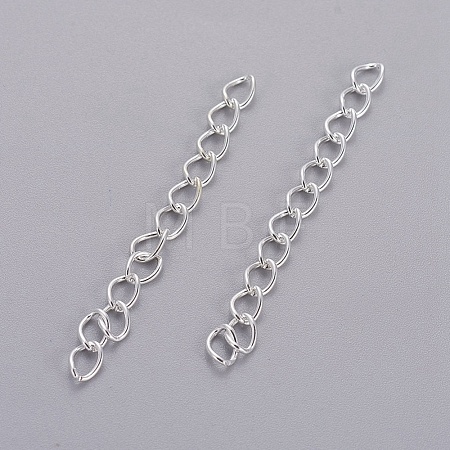 Iron Ends with Twist Chain Extension for Necklace Anklet Bracelet CH-CH017-S-5cm-1