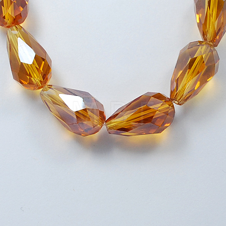 Electroplate Glass Beads Strands EGLA-T013-05N-1