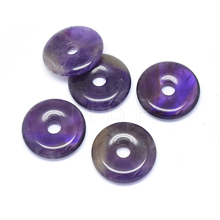 Natural Amethyst Pendants G-P415-22B-1