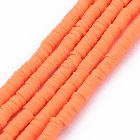 Handmade Polymer Clay Bead Strands CLAY-T002-4mm-61-1