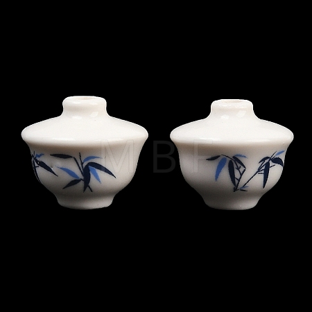 Handmade Printed Porcelain Beads PORC-T136-03B-01-1