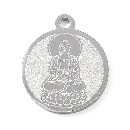 Buddhist 304 Stainless Steel Pendants SA-CBAE30B-02B-P-1
