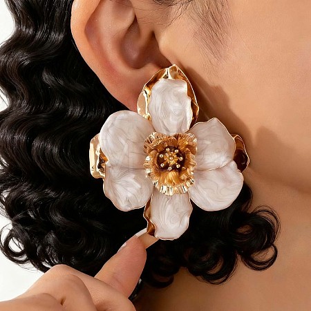 Alloy & Enamel Stud Earrings FS-WG16B62-03-1