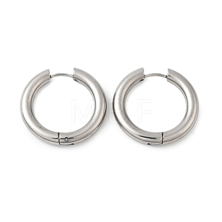 Tarnish Resistant 202 Stainless Steel Huggie Hoop Earrings EJEW-O087-08M-P-1
