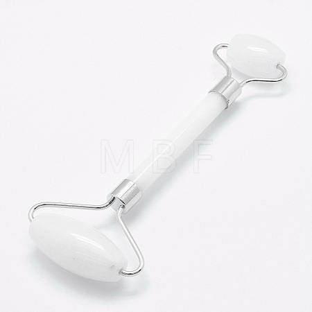 Natural White Jade Brass Face Massager MRMJ-G009-06P-1