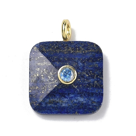 Natural Lapis Lazuli Faceted Pendants G-C274-03-G07-1