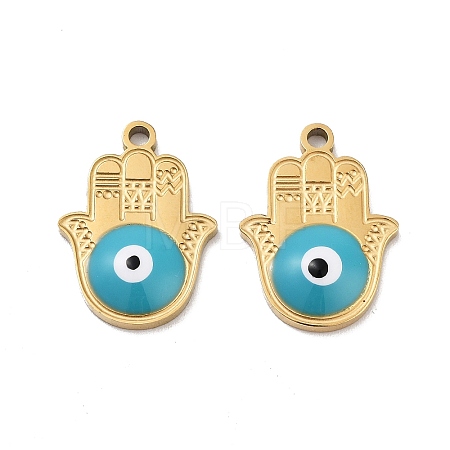 Ion Plating(IP) 316 Stainless Steel Enamel Pendants STAS-U014-72G-02-1
