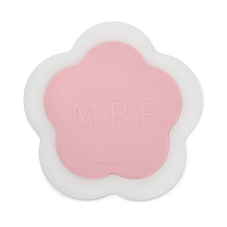 Flower-Shaped Silicone Heat Insulation Coasters AJEW-K055-03A-1