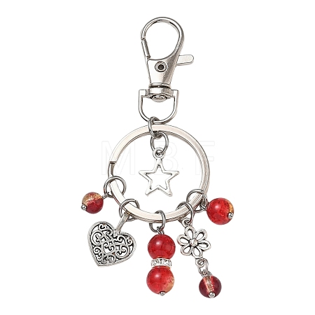 Alloy & Glass Keychains KEYC-YW00303-03-1