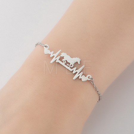 304 Stainless Steel Link Bracelets WGCBDDD-02-1