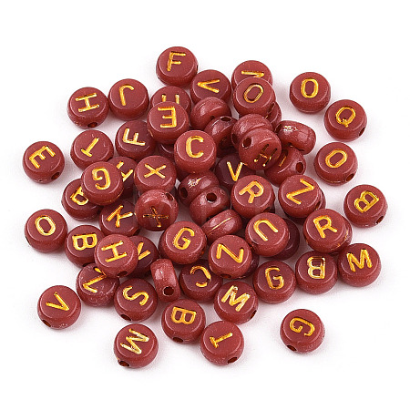Plating Acrylic Beads OACR-P017-A06-1