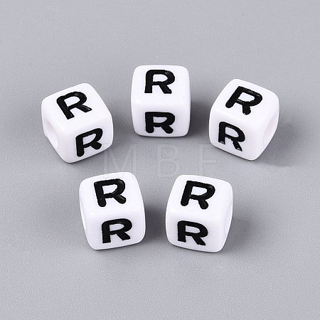 Opaque Acrylic Beads SACR-N020-04A-R-1