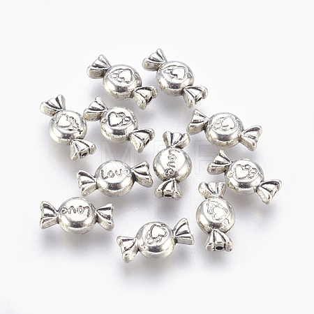 Tibetan Style Alloy Beads TIBEB-R035-AS-LF-1