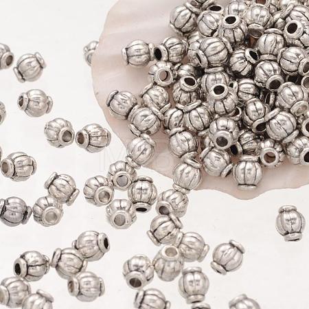 Barrel Tibetan Silver Spacer Beads X-A575-NF-1