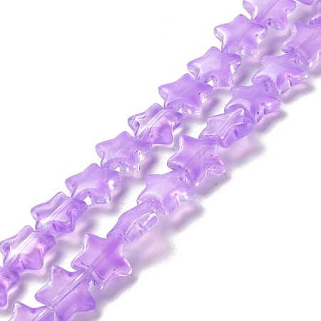 Transparent Glass Beads Strand GLAA-K057-01F-1