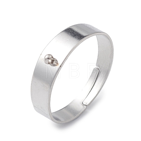 Non-Tarnish 304 Stainless Steel Loop Ring Bases KK-I674-02P-B-1