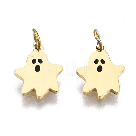 316 Surgical Stainless Steel Enamel Charms X-STAS-S116-350G-1