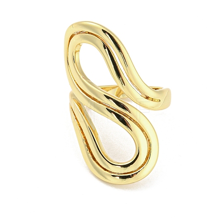 Brass Wrapped Open Cuff Rings RJEW-I100-01G-1
