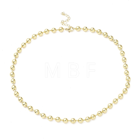 Rack Plating Brass Ball Chain Necklaces for Women NJEW-G102-01C-G-1