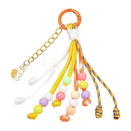 Polyester & Spandex Cord Pendant Decorations HJEW-YW00411-04-1