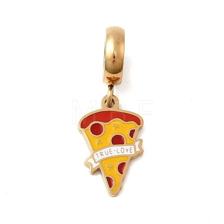 304 Stainless Steel Enamel European Dangle Charms STAS-D153-05B-G-1