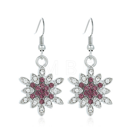 Snowflake Alloy Dangle Earrings FS-WGD9918-22-1