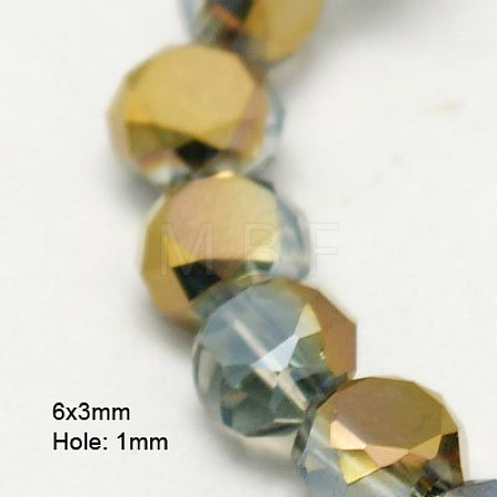Electroplate Glass Beads EGLA-D028-03-1