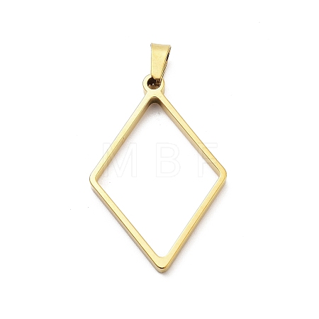 304 Stainless Steel Open Back Bezel Pendants STAS-Z091-05G-01-1