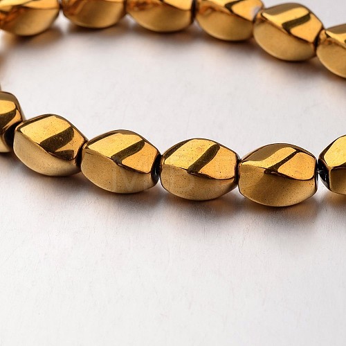 Electroplate Non-magnetic Synthetic Hematite Beads Strands G-F300-11B-03-1